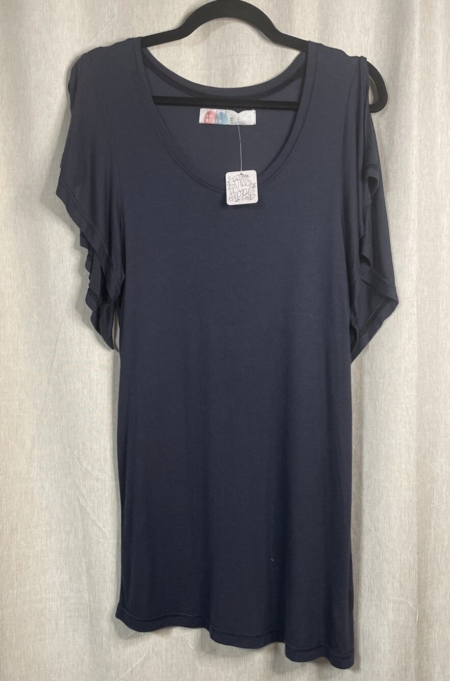 Free People Beach NWT Tunic Dress Coverup Women’s Size XS -Navy/Marin Scoop Neck